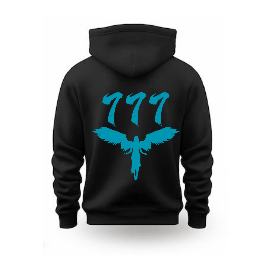 TRIPLE SEVEN BLACK OVERSIZED HOODIE - Seven Of Spades x
