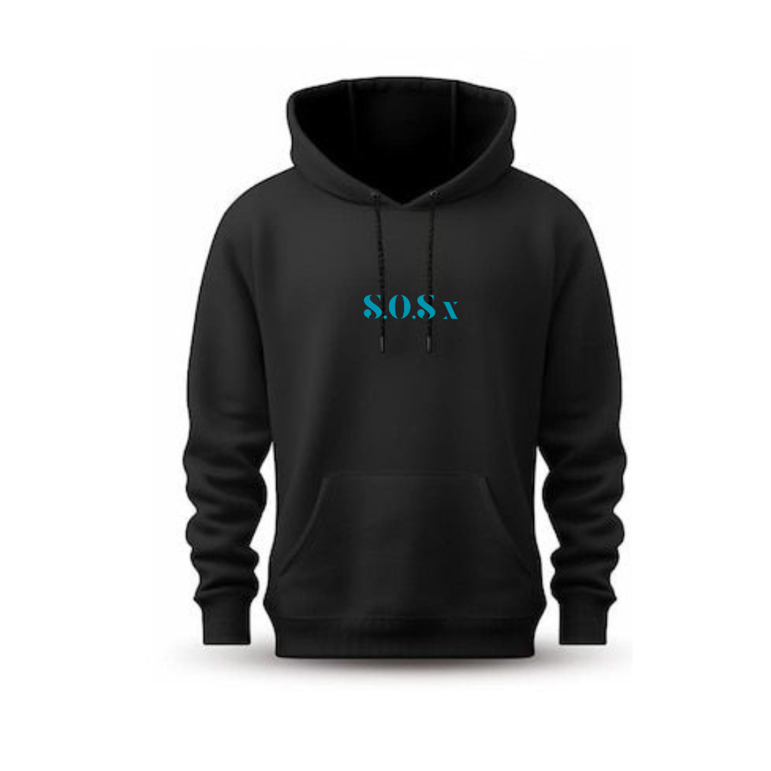 TRIPLE SEVEN BLACK OVERSIZED HOODIE - Seven Of Spades x