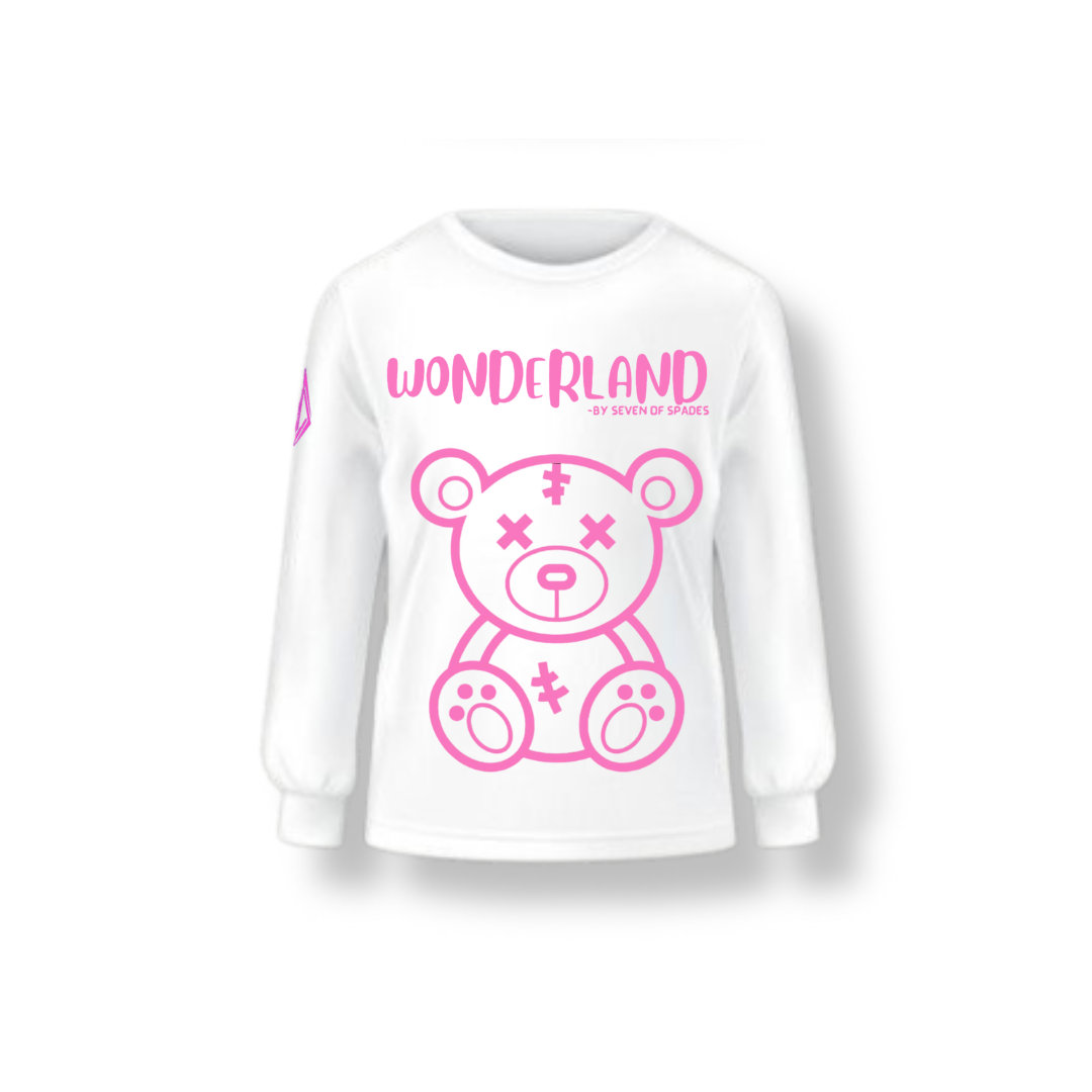 WONDERLAND SWEATSHIRT WHITE (unisex) - Seven Of Spades x