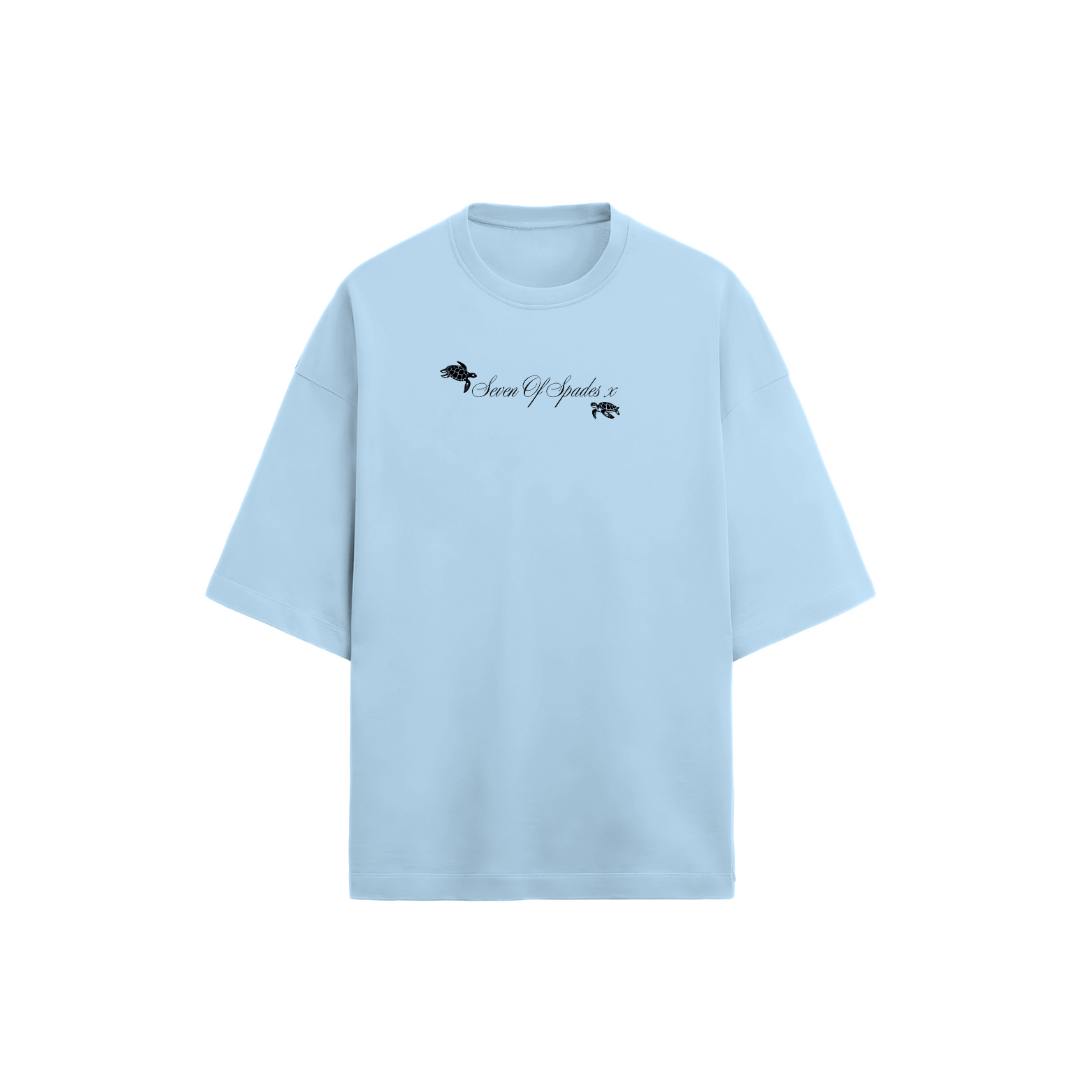AQUA BLUE OVERSIZED TSHIRT