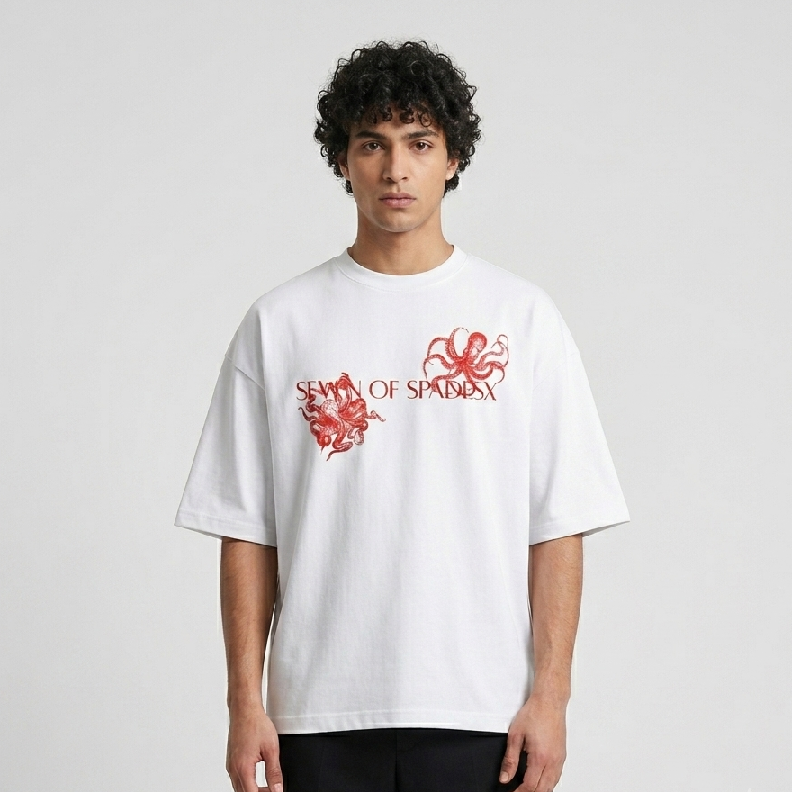 Crimson Depths Oversized T-Shirt