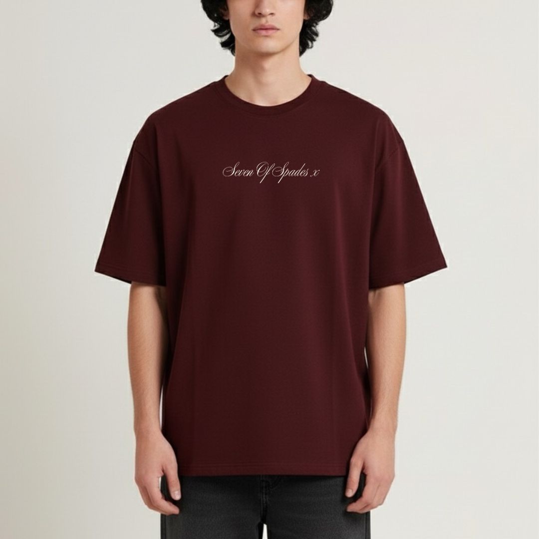 Red Velvet Oversized T-Shirt – Seven Of Spades x