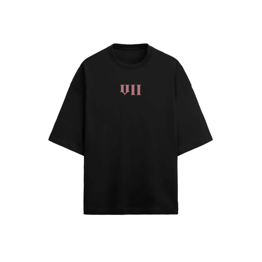MIDNIGHT BLACK OVERSIZED T-SHIRT - Seven Of Spades x