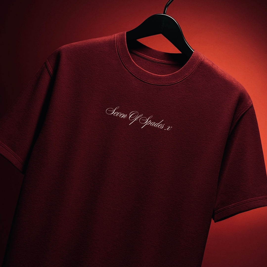 Red Velvet Oversized T-Shirt – Seven Of Spades x